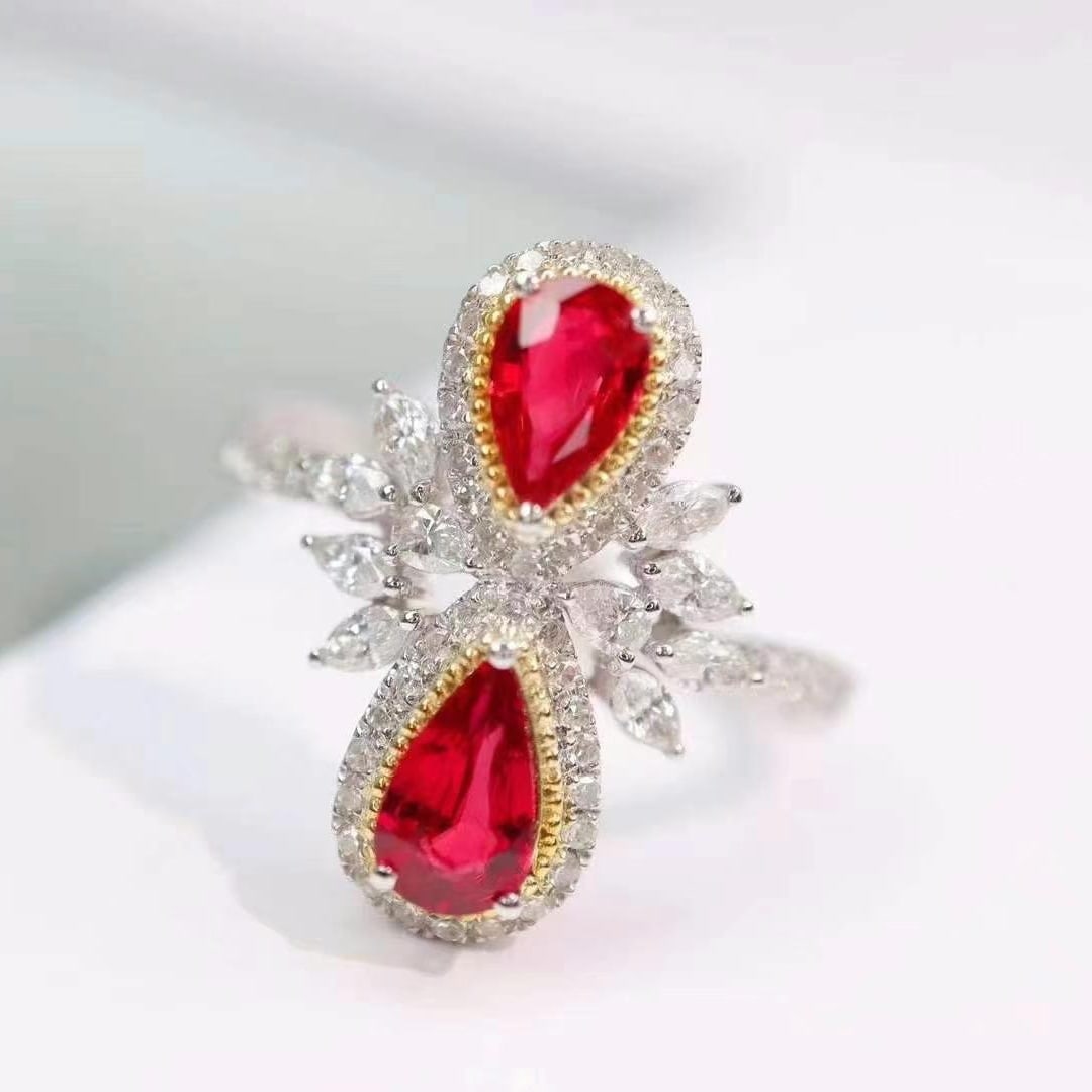 14k Gold 1.85 Ctw Natural Ruby & Diamond Ring - 2