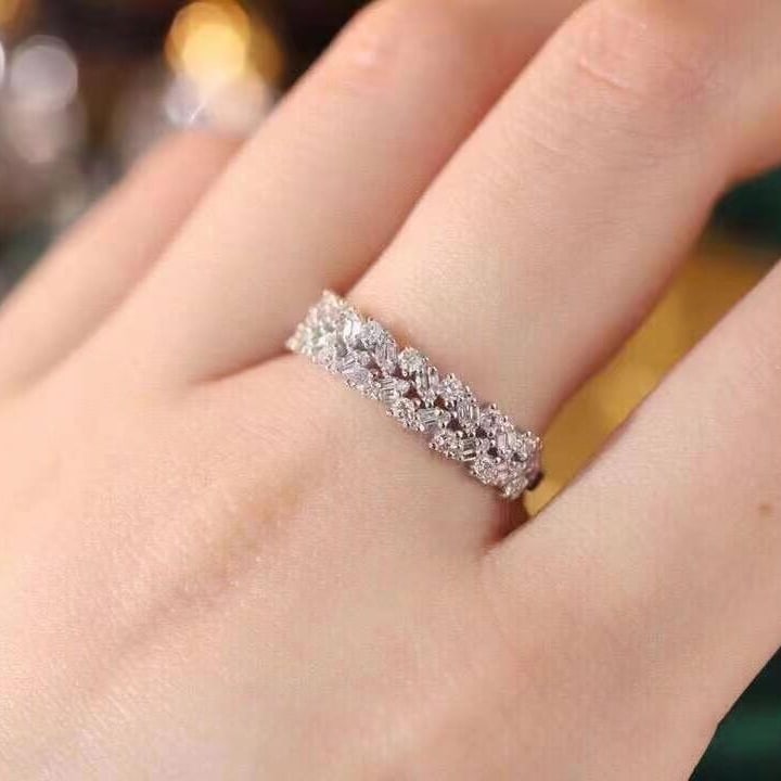 14k Gold 0.6 Ct Natural H Diamond Ring - 5