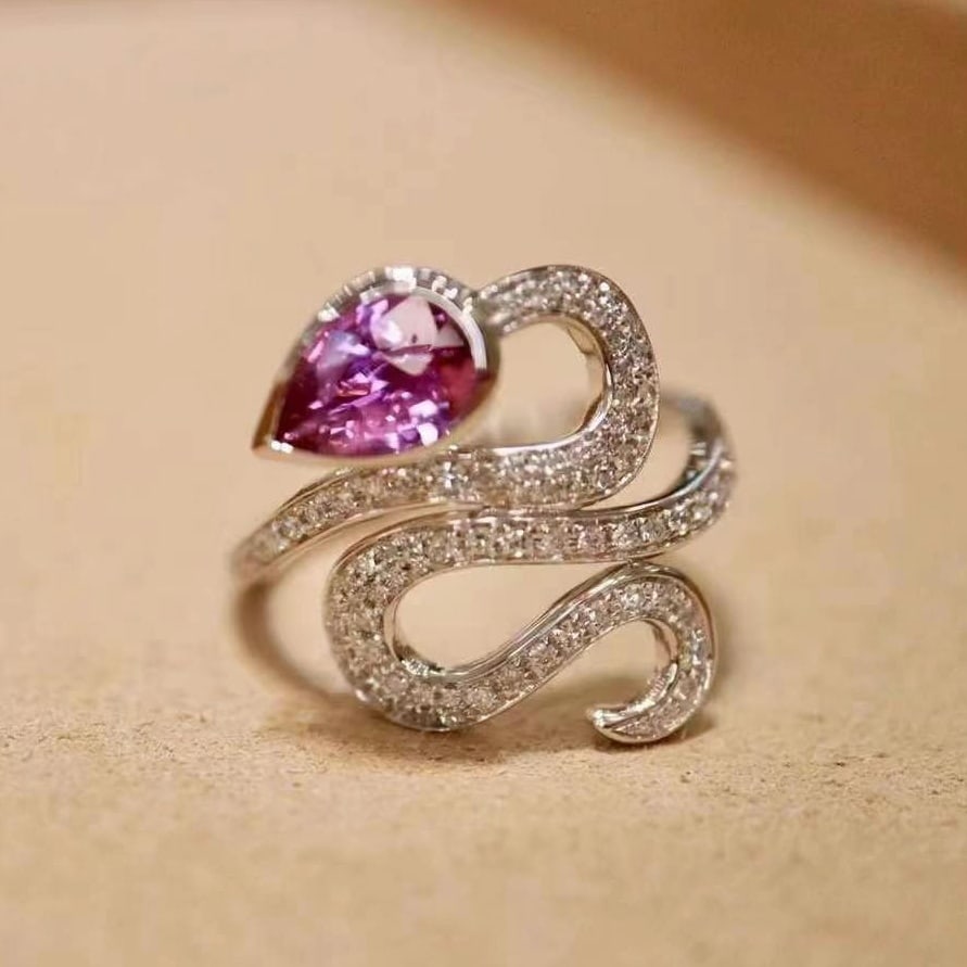 14k Gold 1.27 Ctw Natural Sapphire & Diamond Ring - 3