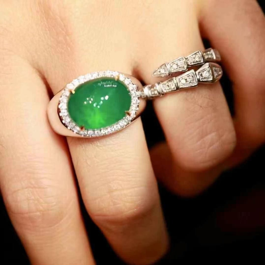 14k Gold 7.65 Ctw Natural Emerald & Diamond & Men¡¯s Ring - 3