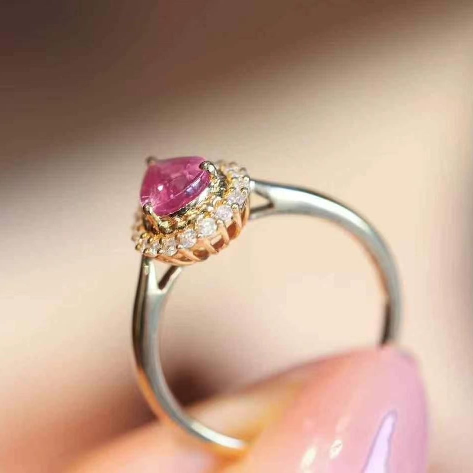 14k Gold 1.27 Ctw Natural Sapphire & Diamond Ring - 4