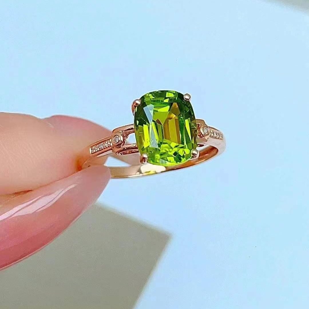 14k Gold 2.48 Ct Natural Tourmaline & Diamond Ring - 3