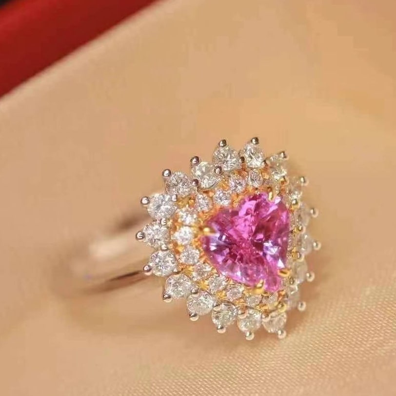 14k Gold 1.61 Ctw Natural Sapphire & Diamond Ring - 2