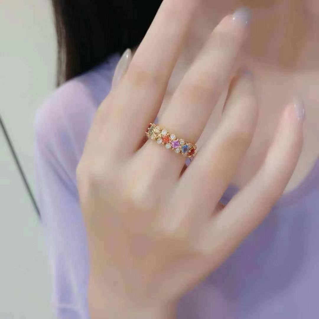 14k Gold 1.5 Ctw Natural Sapphire & Diamond Ring - 3