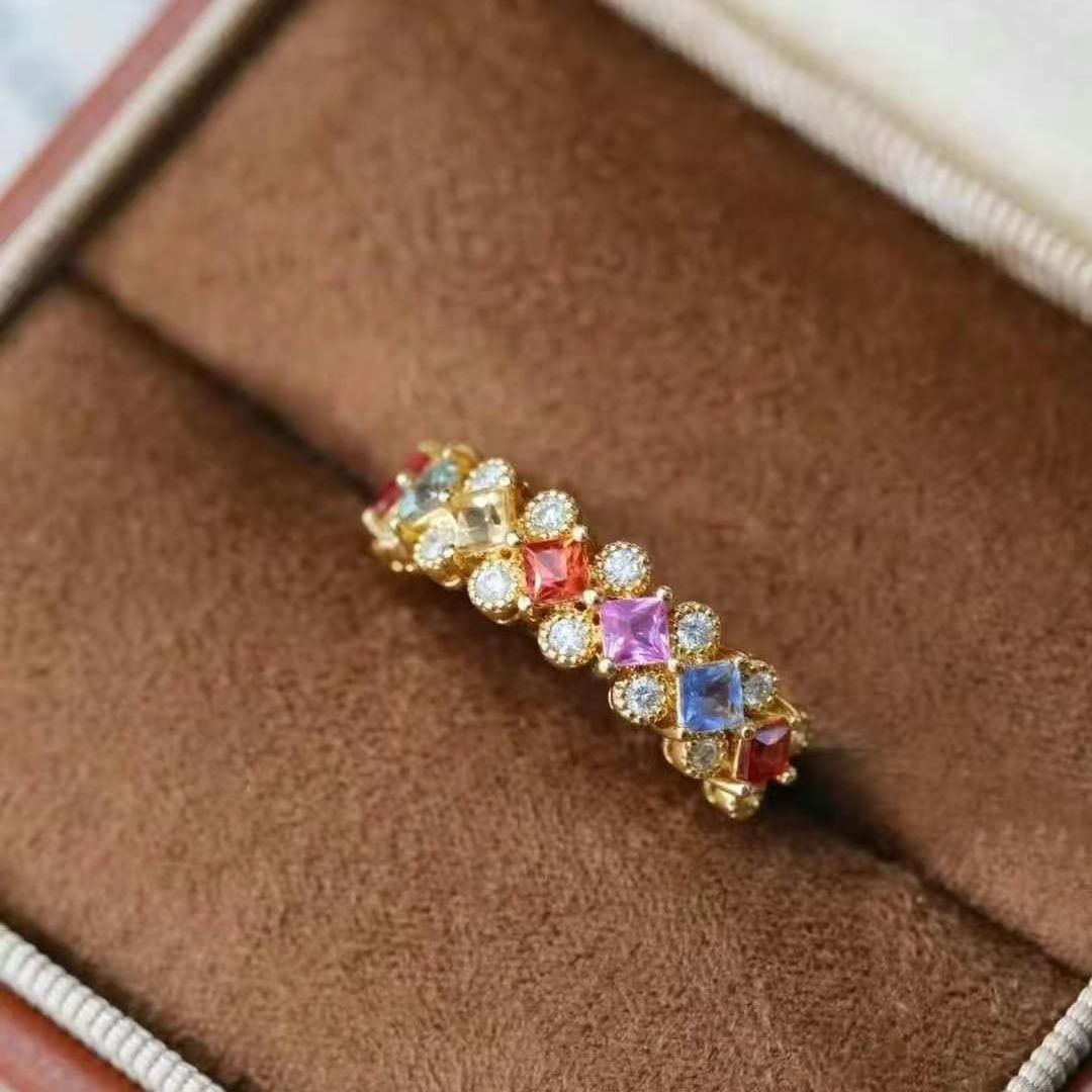 14k Gold 1.5 Ctw Natural Sapphire & Diamond Ring - 4