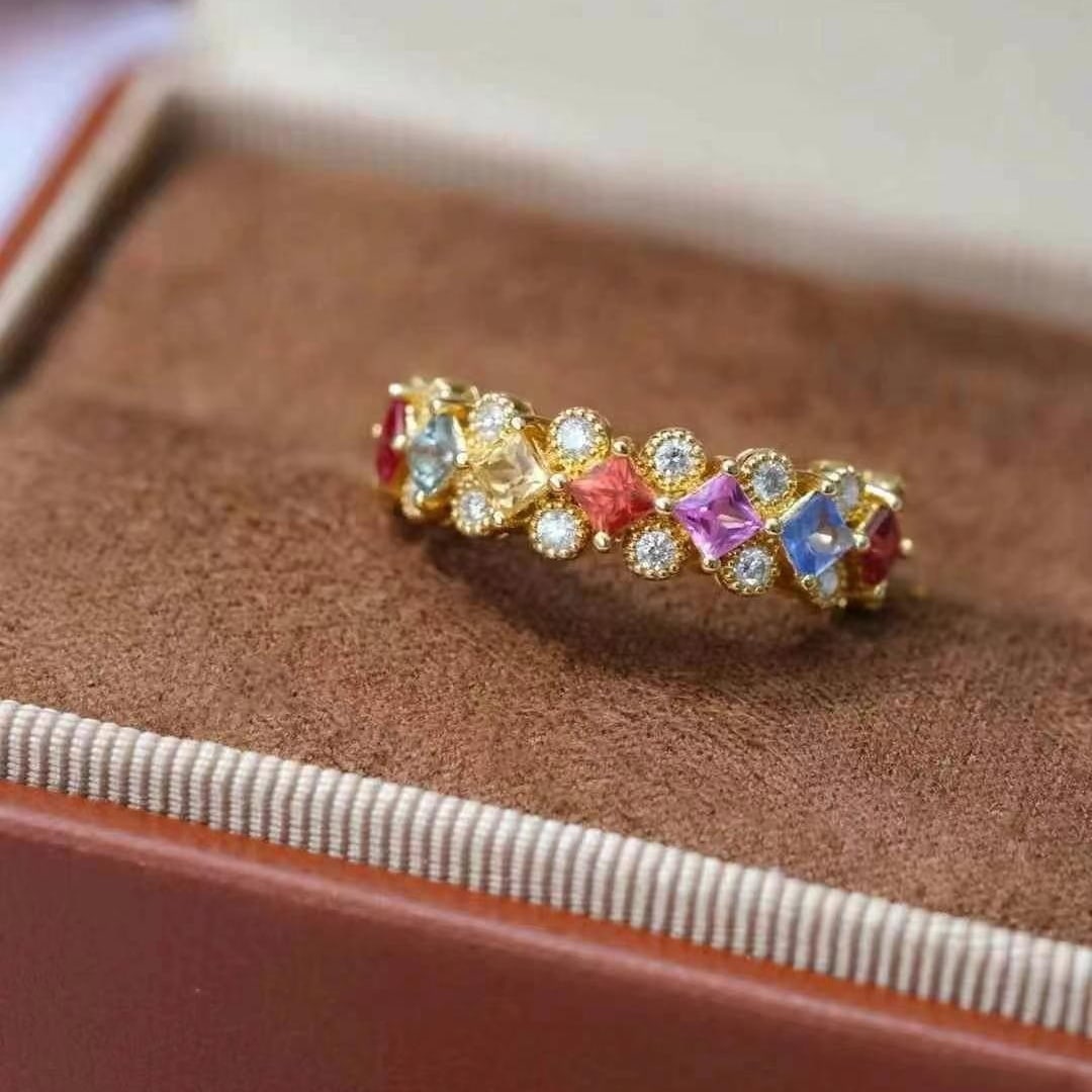 14k Gold 1.5 Ctw Natural Sapphire & Diamond Ring - 5