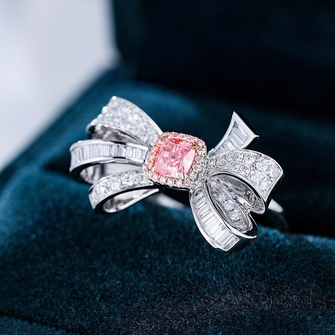 14k Gold 1.25 Ctw Natural Pink Diamond & Diamond Ring - 6