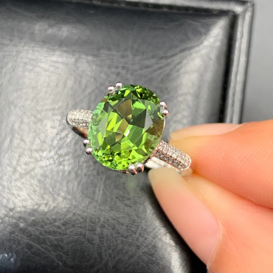 14k Gold 5.07 Ctw Natural Tourmaline & Diamond Ring - 3