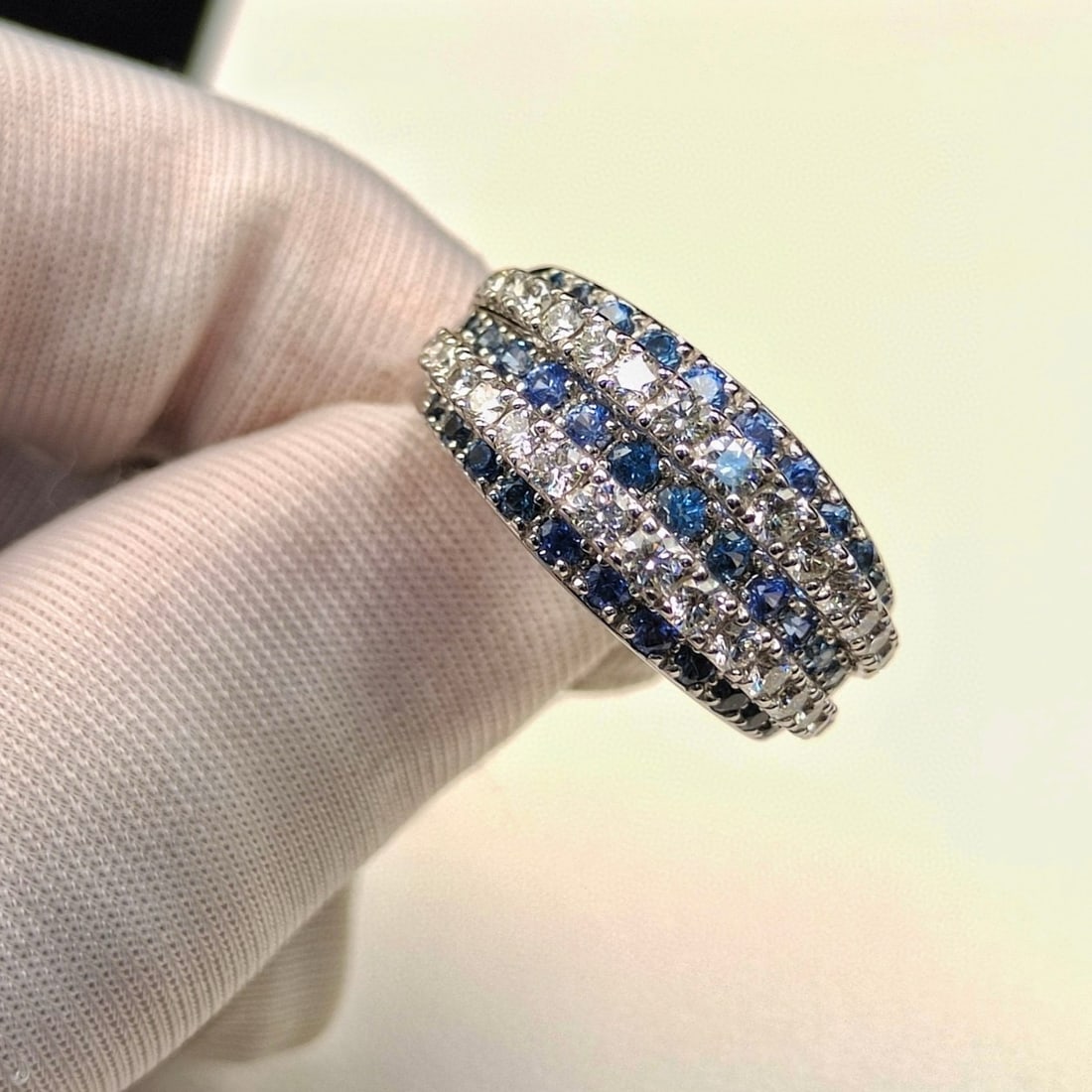14k Gold 2.01 Ctw Natural Sapphire & Diamond Ring - 3