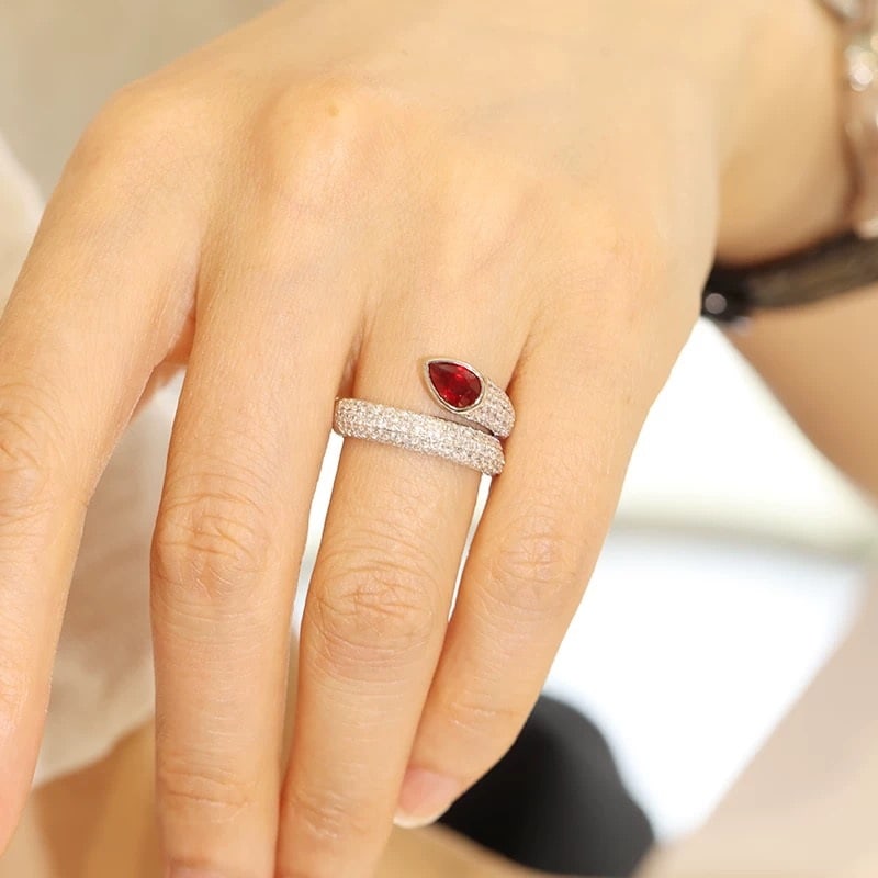 14k Gold 2.4 Ctw Natural Ruby & Diamond Ring - 2