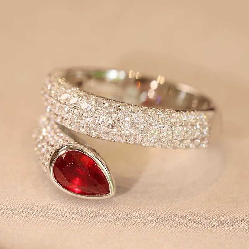 14k Gold 2.4 Ctw Natural Ruby & Diamond Ring - 5