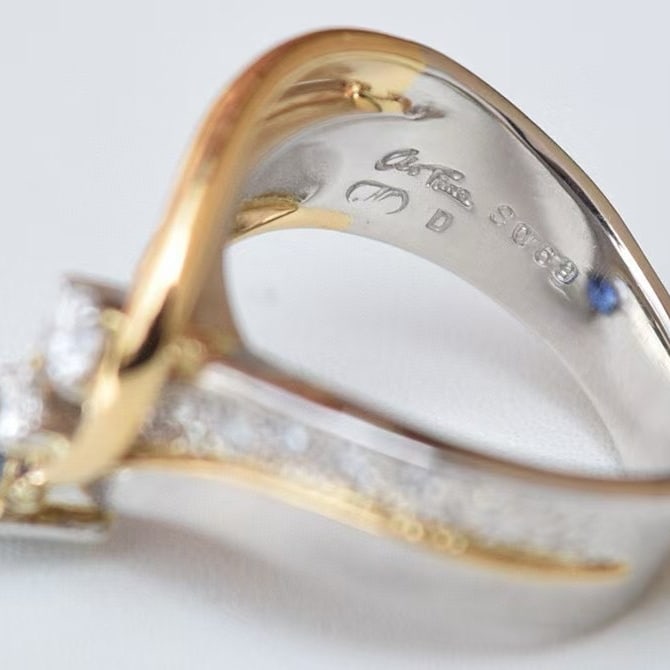 14k Gold 0.88 Ctw Natural Sapphire & Diamond Ring - 4