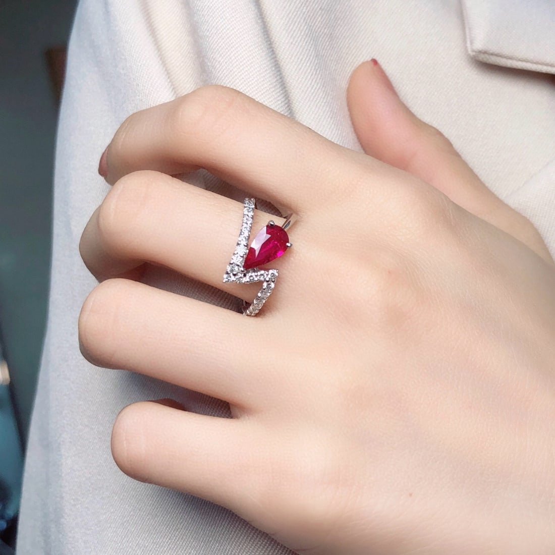 14k Gold 1.62 Ctw Natural Ruby & Diamond Ring - 4