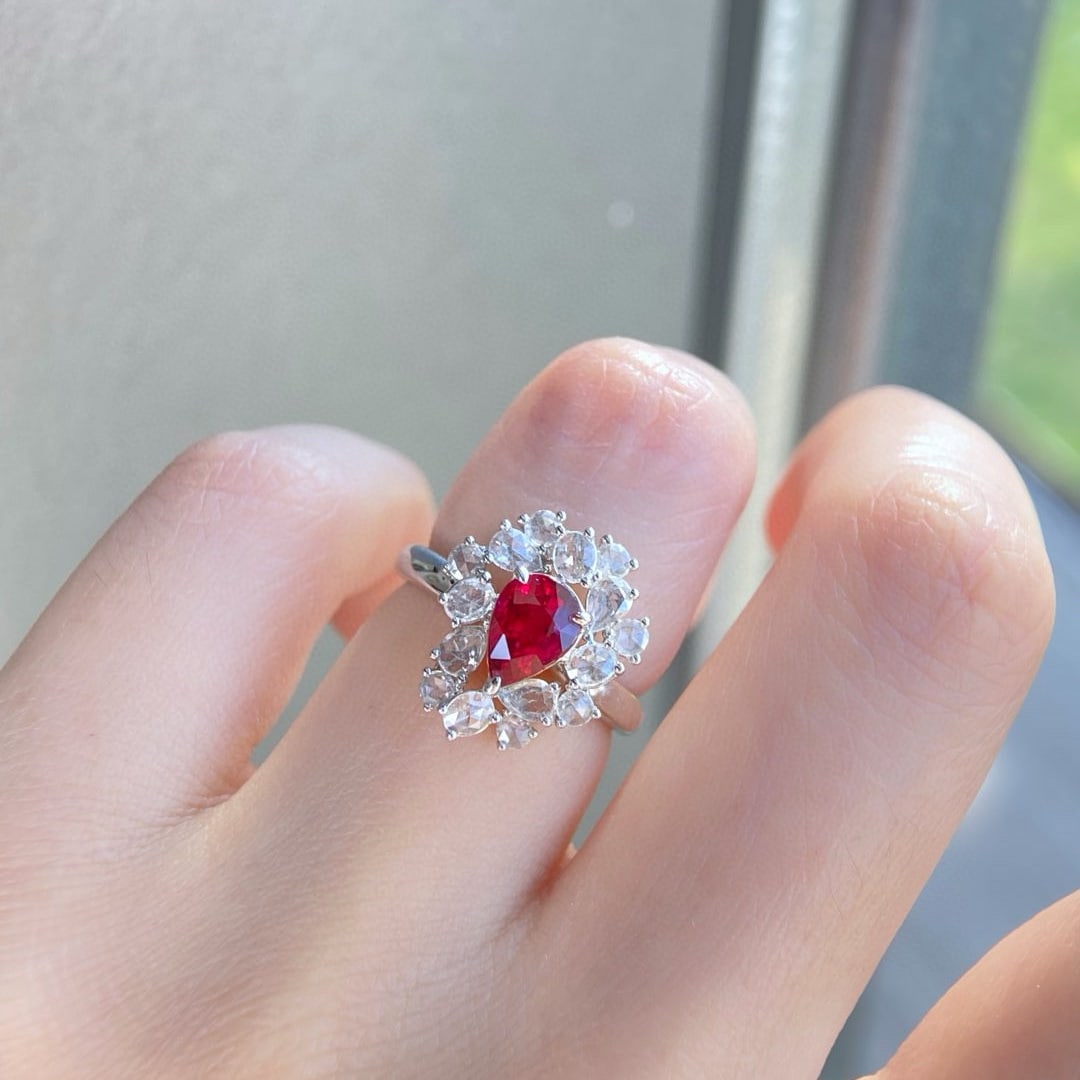 14k Gold 1.78 Ctw Natural Ruby & Diamond Ring - 2