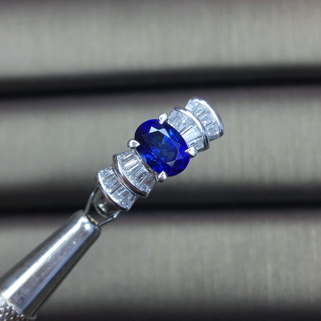 14k Gold 1.67 Ctw Natural Sapphire & Diamond Ring - 3