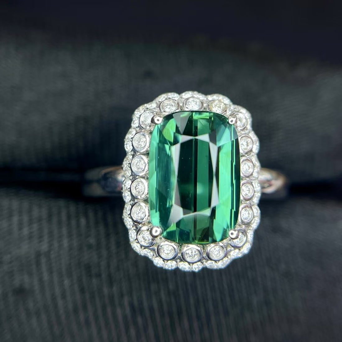 14k Gold 3.08 Ct Natural Tourmaline & Diamond Ring (1 of 5)