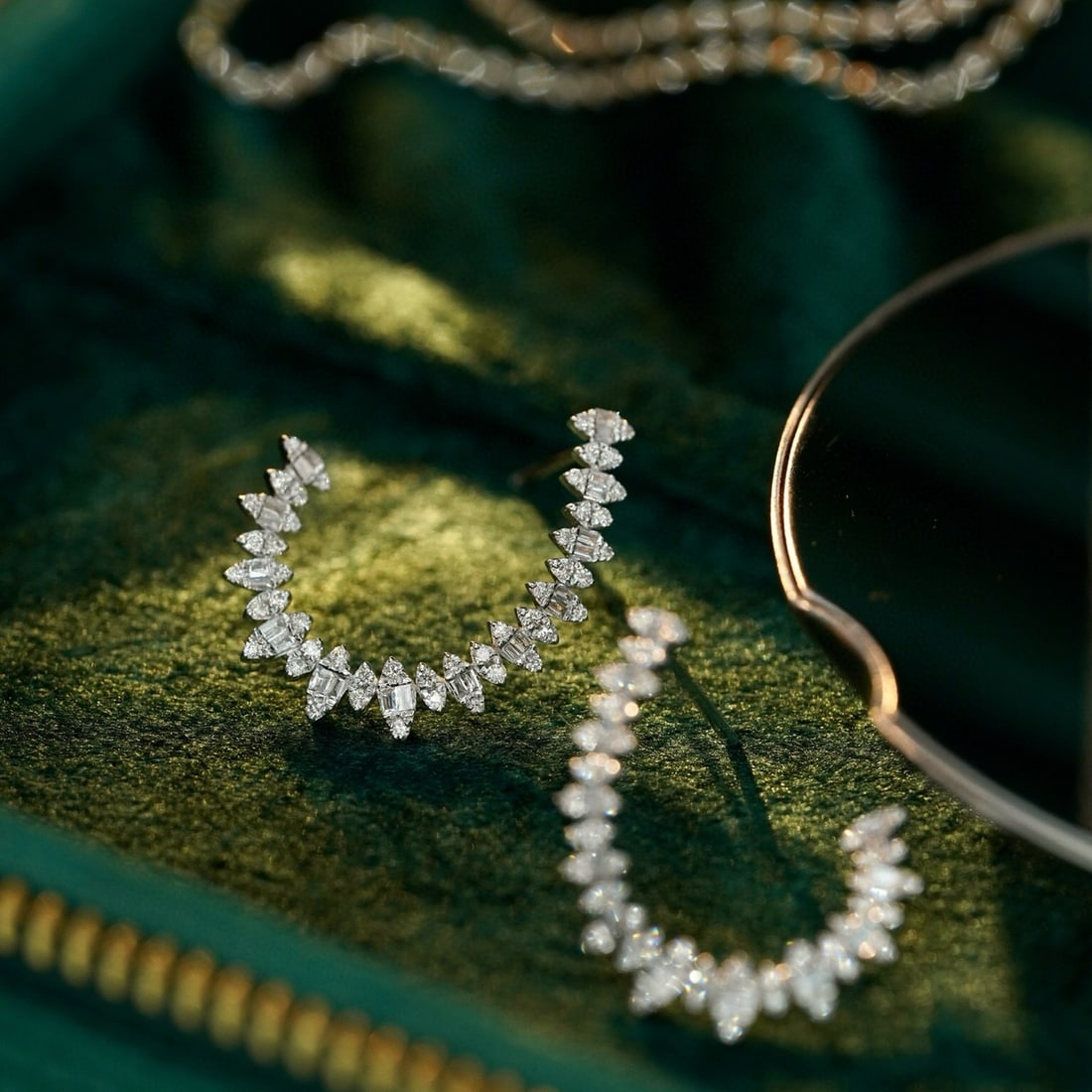 14k Gold 0.58 Ct Natural H Diamond Earrings - 3