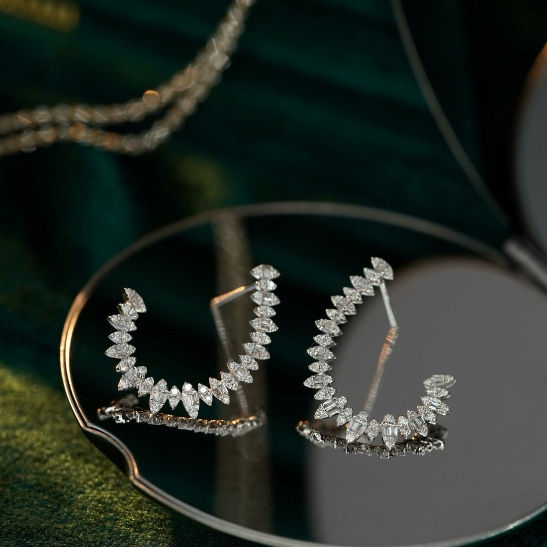 14k Gold 0.58 Ct Natural H Diamond Earrings - 4