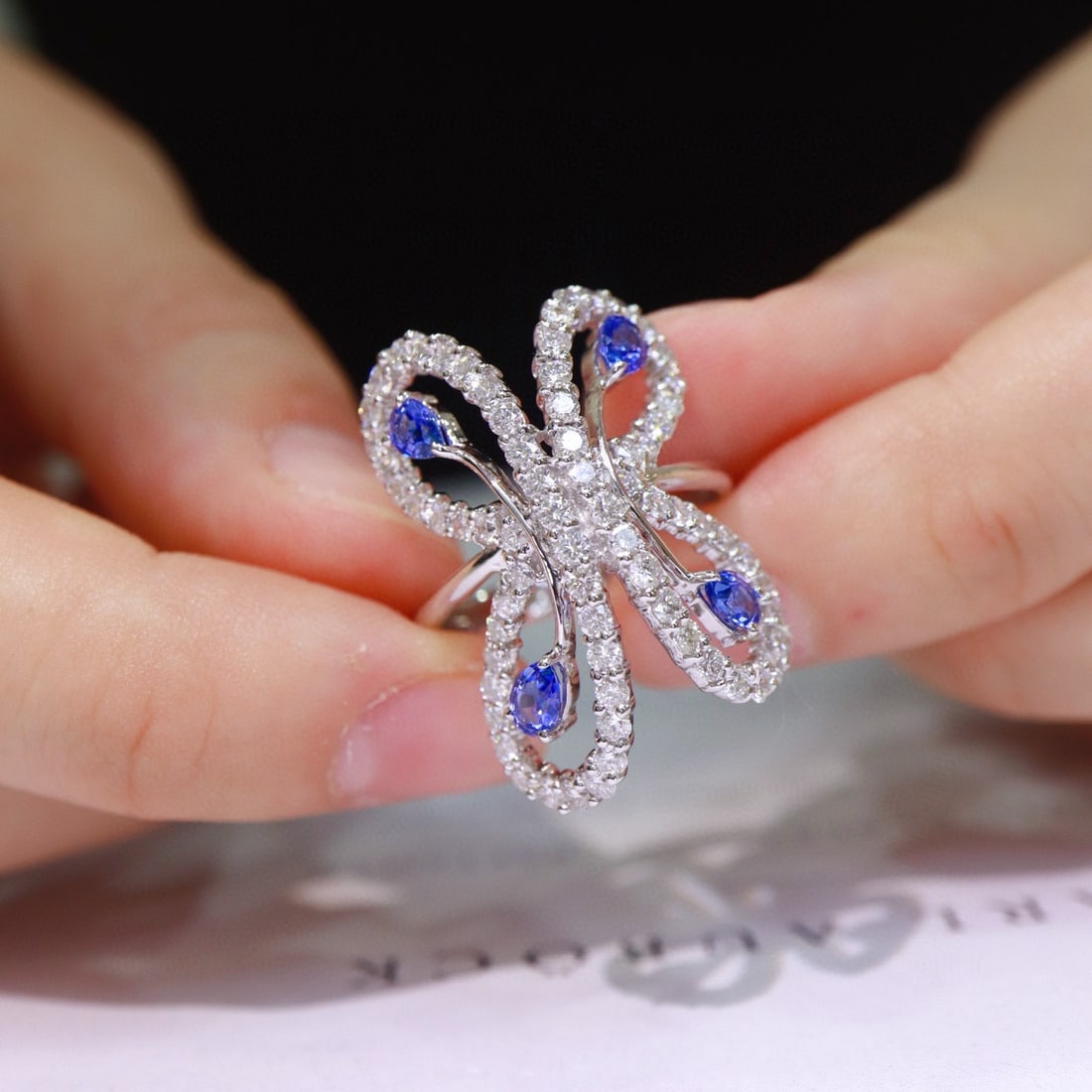 14k Gold 2.81 Ctw Natural Sapphire & Diamond Ring - 8