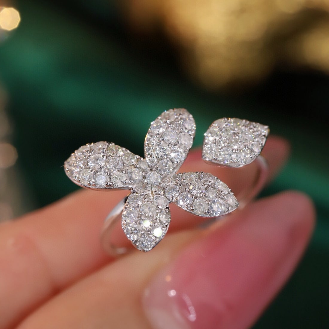 14k Gold 1 Ct Natural H Diamond Ring - 5