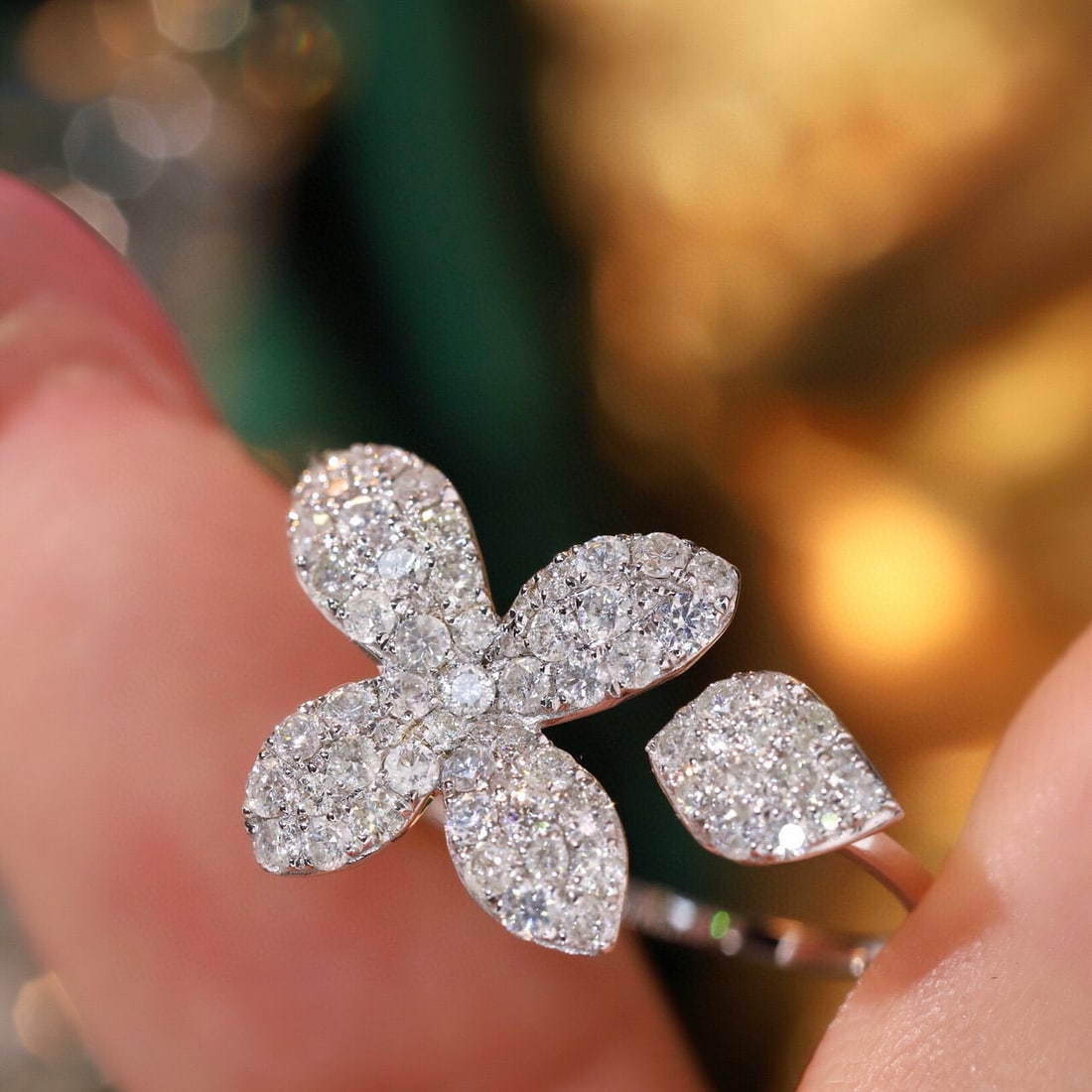 14k Gold 1 Ct Natural H Diamond Ring - 6