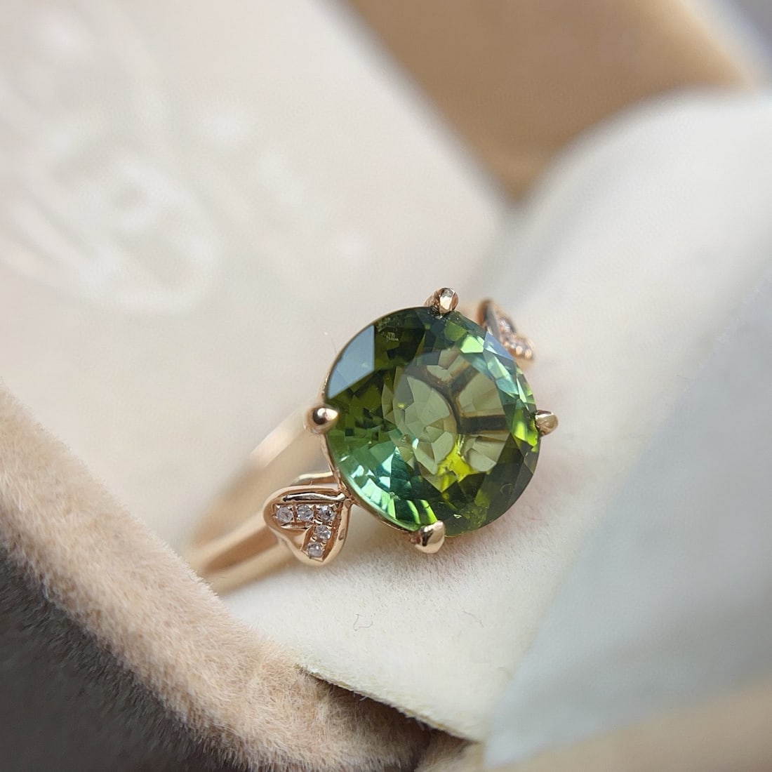 14k Gold 3.60 Ct Natural Tourmaline & Diamond Ring - 3