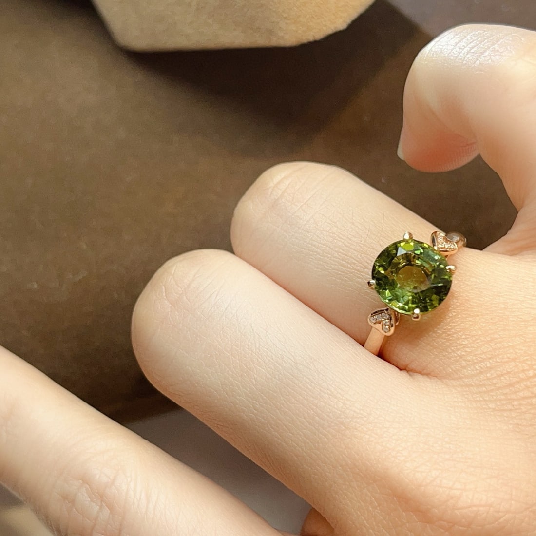 14k Gold 3.60 Ct Natural Tourmaline & Diamond Ring - 5