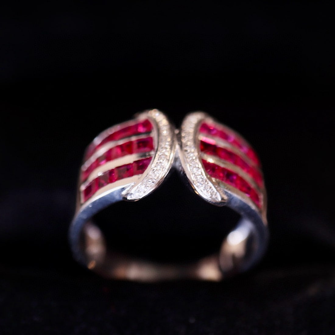 14k Gold 1.26 Ct Natural Ruby & Diamond Ring - 3