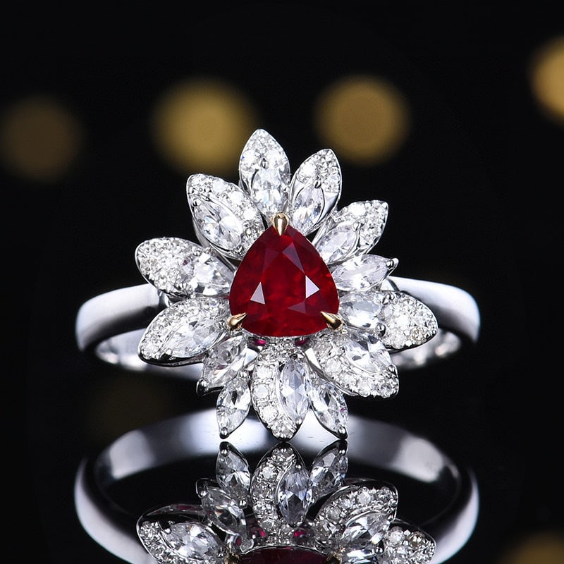 14k Gold 1.20 Ctw Natural Ruby & Sapphire Ring (1 of 7)