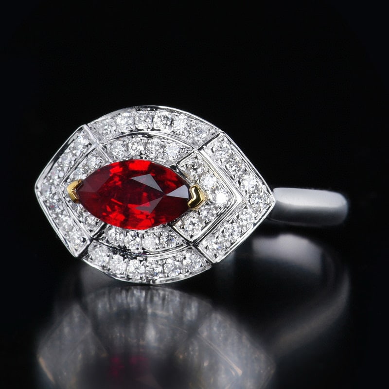 14k Gold 1.39 Ctw Natural Ruby & Diamond Ring - 2