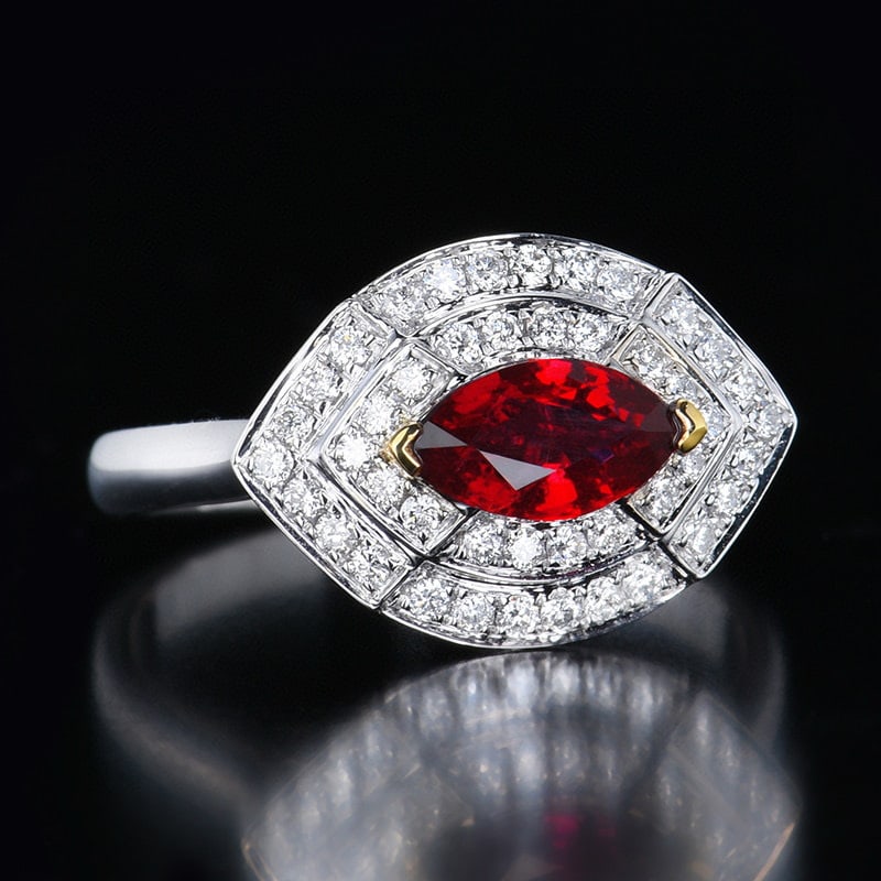 14k Gold 1.39 Ctw Natural Ruby & Diamond Ring - 3