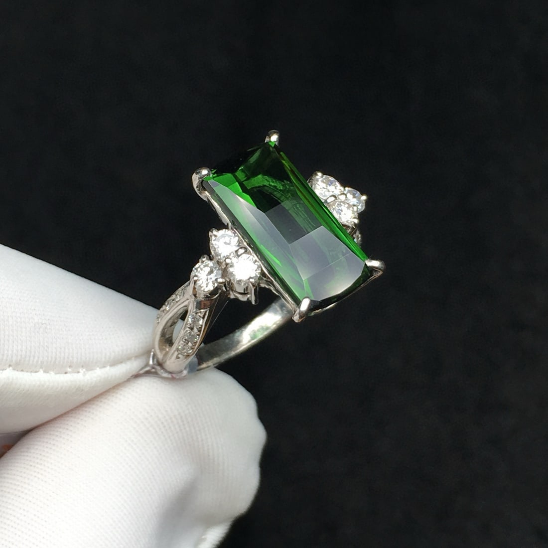 14k Gold 4.93 Ctw Natural Tourmaline & Diamond Ring - 2