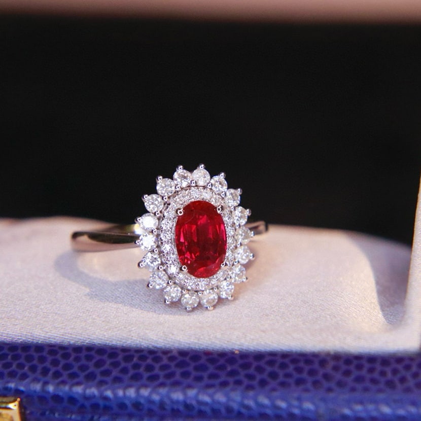 14k Gold 1.54 Ctw Natural Ruby & Diamond Ring - 3