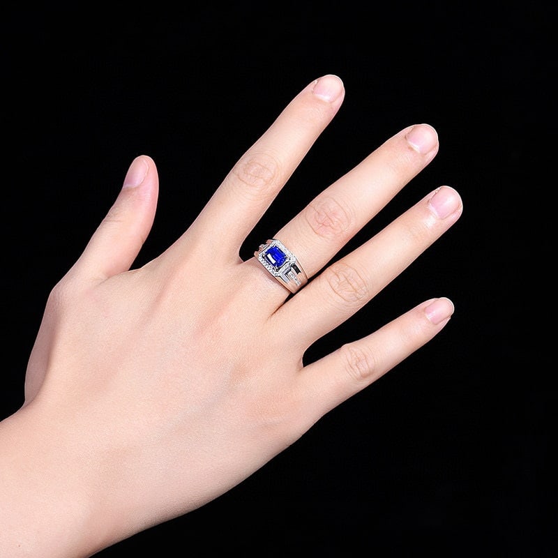 14k Gold 1.76 Ctw Natural Sapphire & Diamond Ring - 6