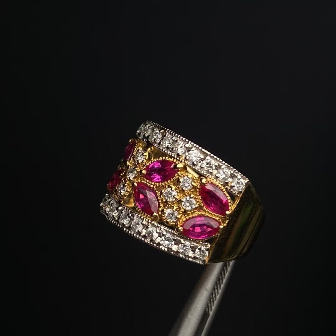 14k Gold 1.80 Ctw Natural Ruby & Diamond Ring - 3