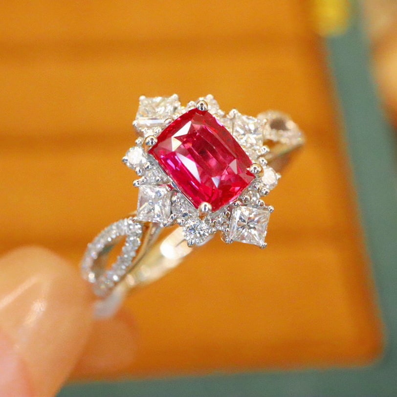 14k Gold 1.53 Ctw Natural Ruby & Diamond Ring - 2