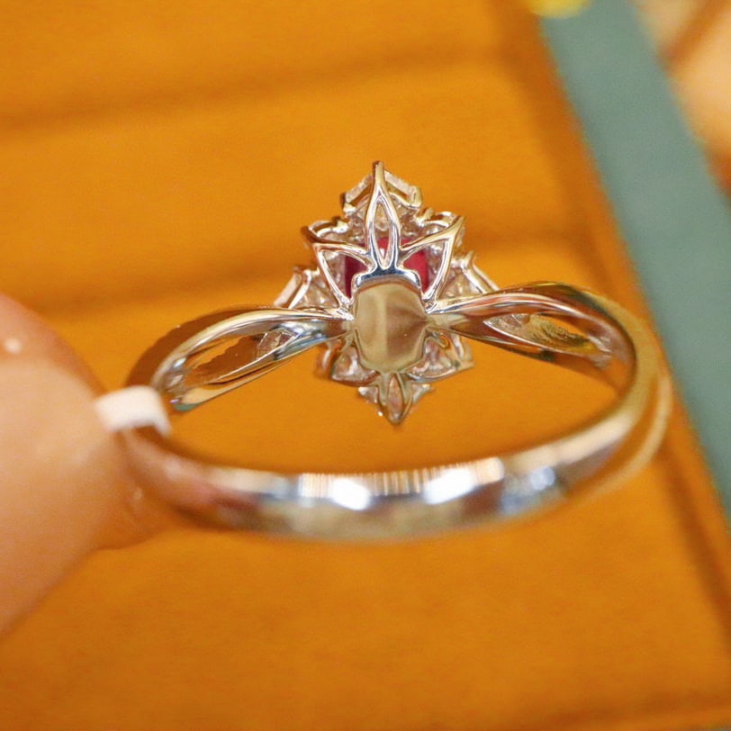 14k Gold 1.53 Ctw Natural Ruby & Diamond Ring - 4