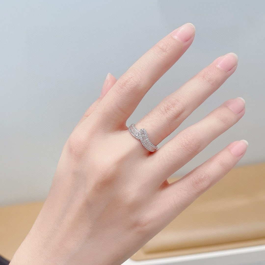 14k Gold 0.46 Ct Natural H Diamond Ring - 2