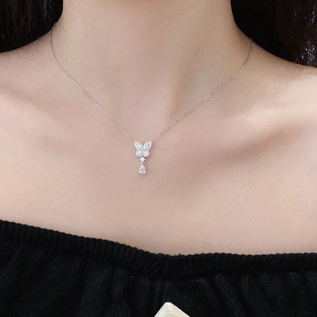 Gia Certified 14k Gold 0.78 Ctw Natural F Vvs1 Pear Diamond Necklace - 4