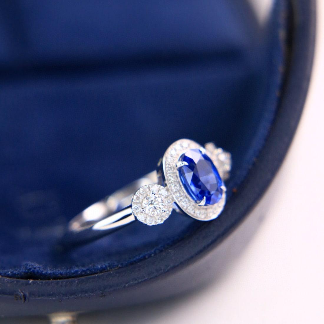 14k Gold 1.36 Ctw Natural Sapphire & Diamond Ring - 2