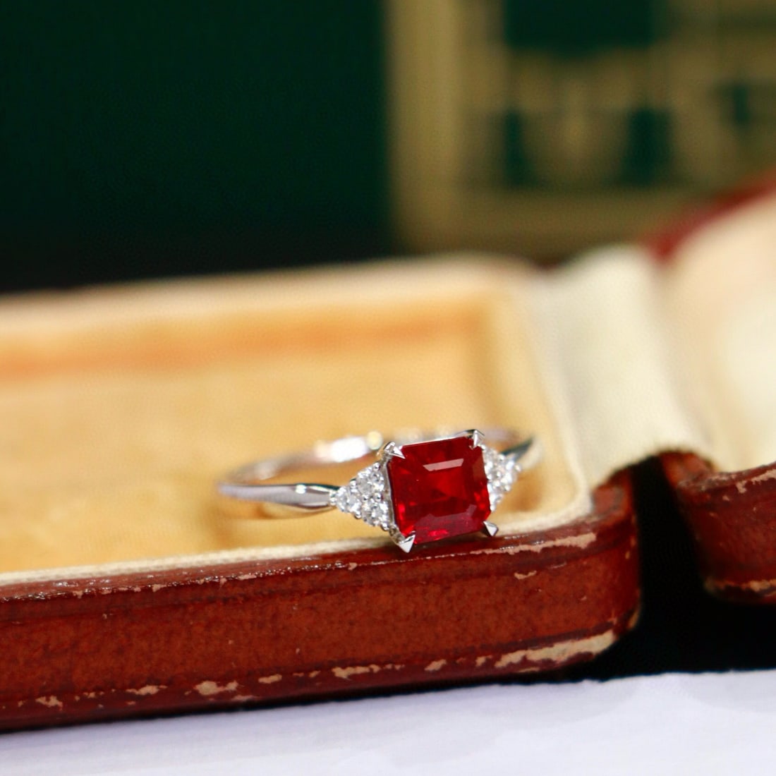 14k Gold 1.53 Ctw Natural Ruby & Diamond Ring - 4
