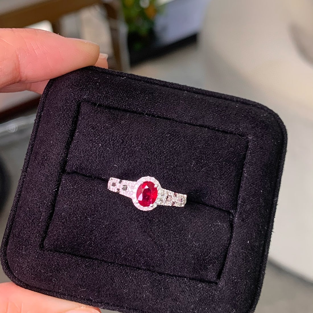 14k Gold 0.83 Ctw Natural Ruby & Diamond Ring - 2