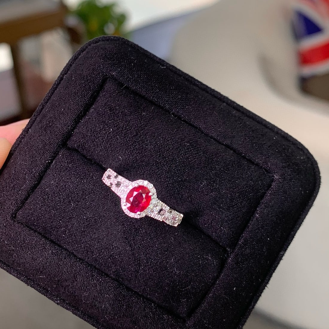 14k Gold 0.83 Ctw Natural Ruby & Diamond Ring - 4