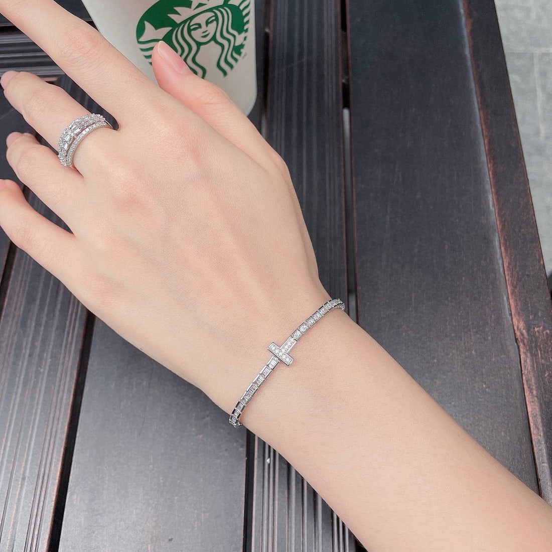 14k Gold 0.49 Ct Natural H Diamond Bracelet - 4