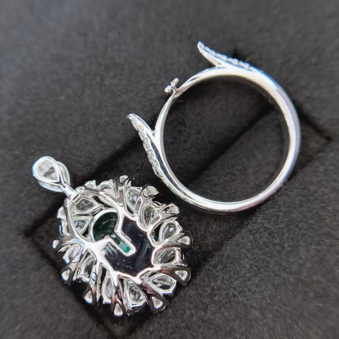 14k Gold 4.78 Ctw Natural Paraiba Tourmaline & Diamond Ring/pendant( Without Chain ) - 7