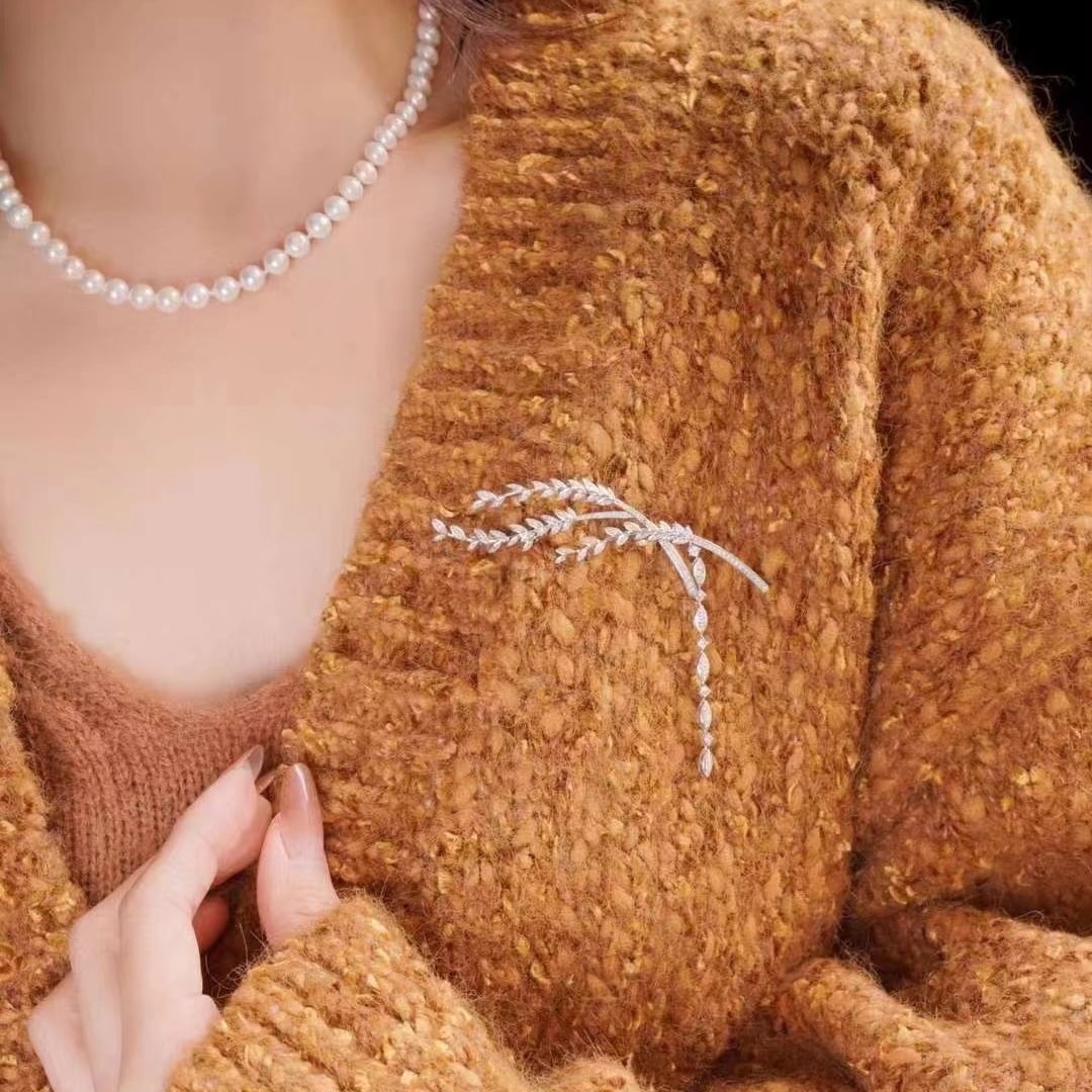 14k Gold 1.12 Ct Natural H Diamond Brooch/pendant( Without Chain ) - 2