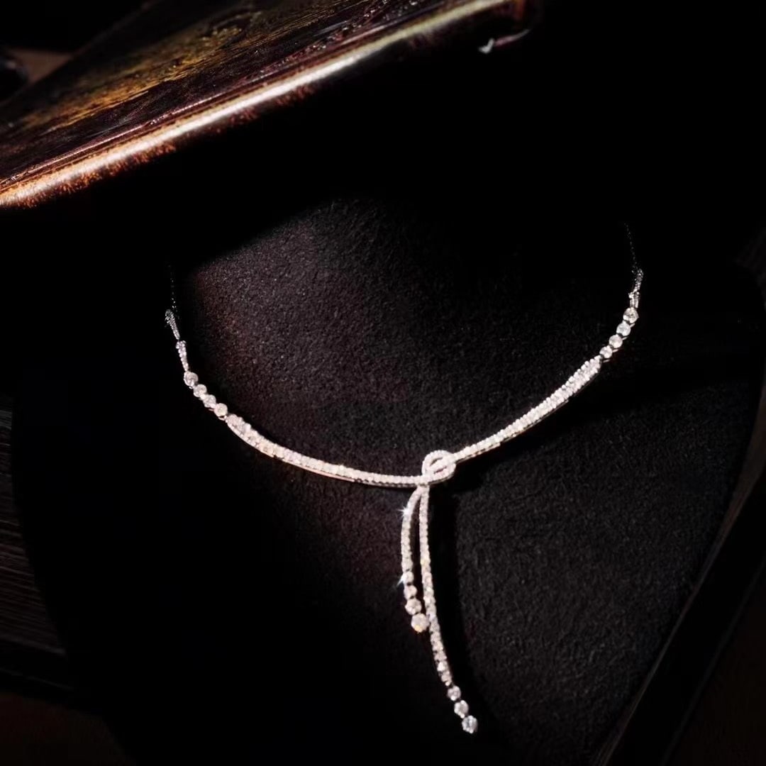 14k Gold 1.1 Ct Natural H Diamond Necklace: Ref:230949038 // gold content:14k gold // main gemstone:diamond // shape:round // carat weight:1. 1ct // clarity grade:vs-si // color:h // treatment:natural // cut grade:g // Condition: NewLow