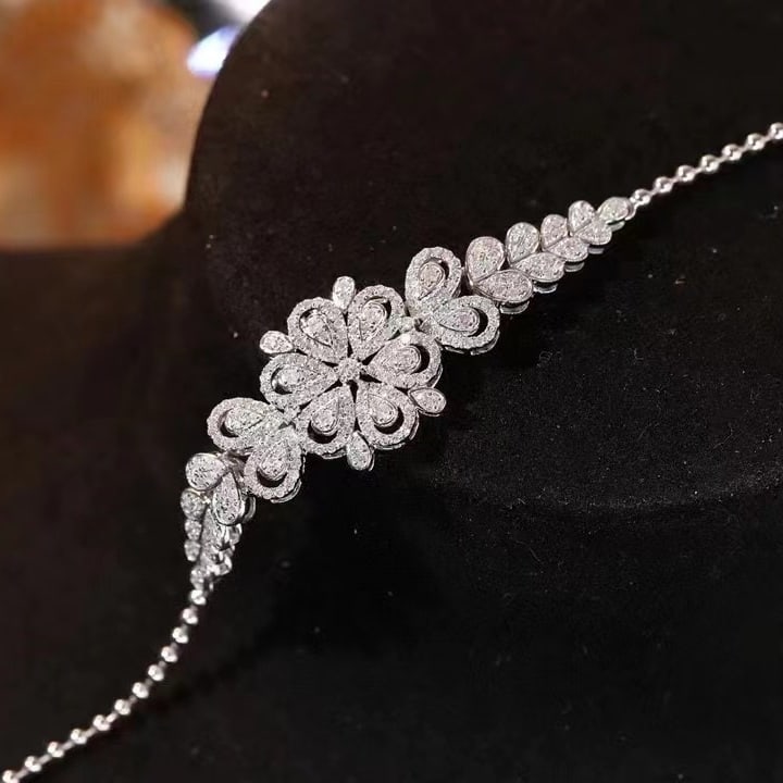 14k Gold 1 Ct Natural H Diamond Bracelet - 2