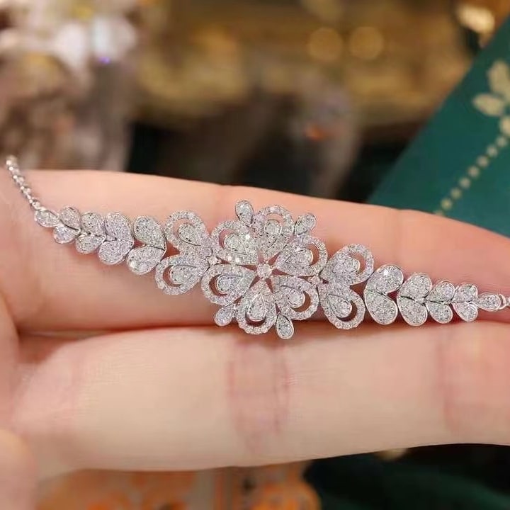 14k Gold 1 Ct Natural H Diamond Bracelet - 6