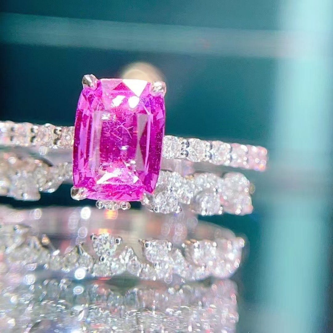 14k Gold 1.78 Ct Natural Sapphire & Diamond Ring - 6